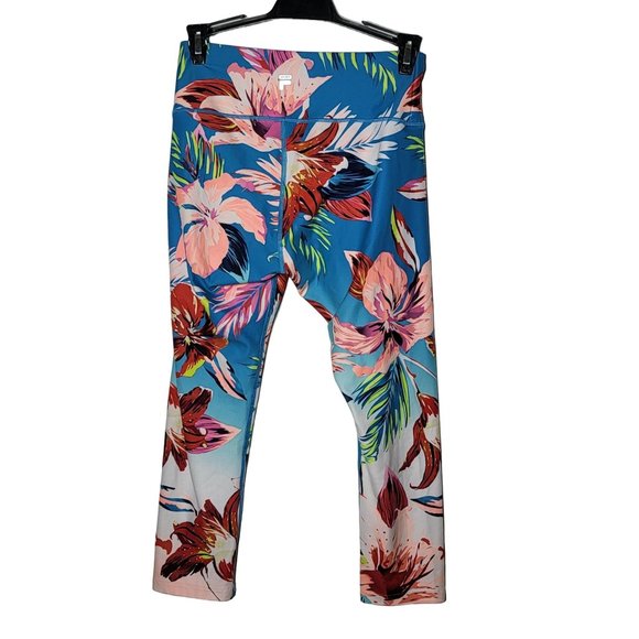 Fila Sport Womens Tropical Floral Activewear Leggings Size Small Athletic Active - Picture 2 of 11